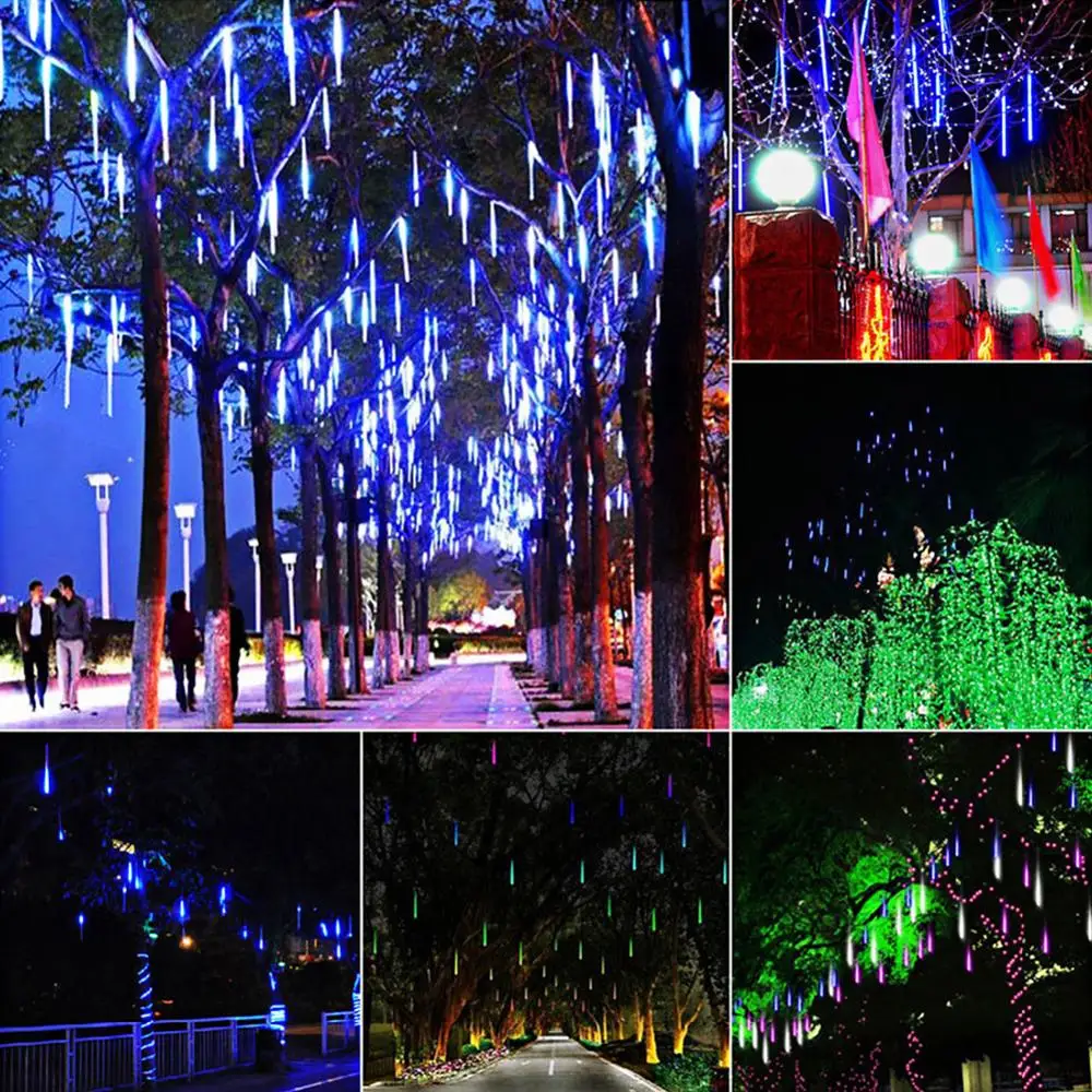 US Plug 30cm Meteor Shower Rain LED 8 Tubes LED String Lights Waterproof For Outdoor Christmas Decor Holiday Light
US Plug 30cm Meteor Shower Rain LED 8 Tubes LED String Lights Waterproof For Outdoor Christmas Decor Holiday Light