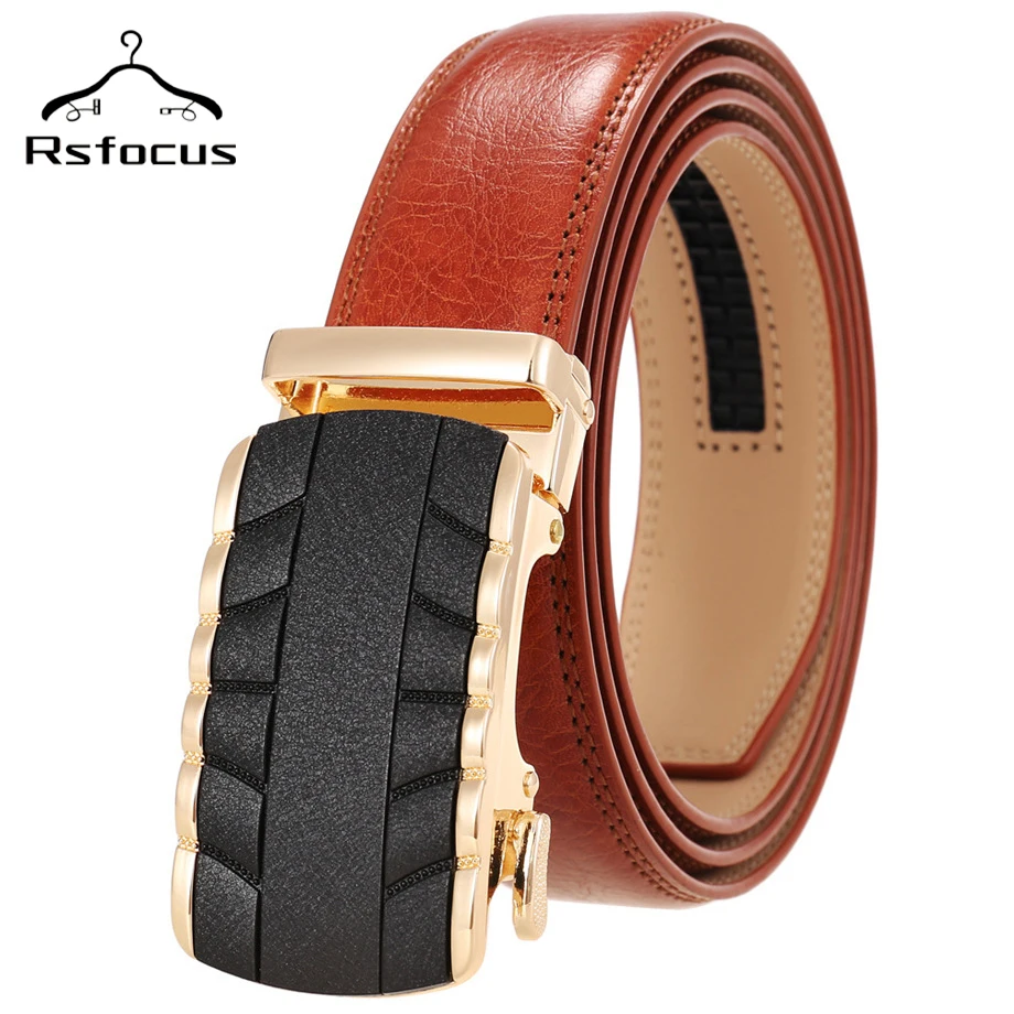 Rsfocus Red Brown Men Leather Belt Automatic Buckle Fashion Business Gentleman Waistband Design Western Strap Belt Male R90
Rsfocus Red Brown Men Leather Belt Automatic Buckle Fashion Business Gentleman Waistband Design Western Strap Belt Male R90