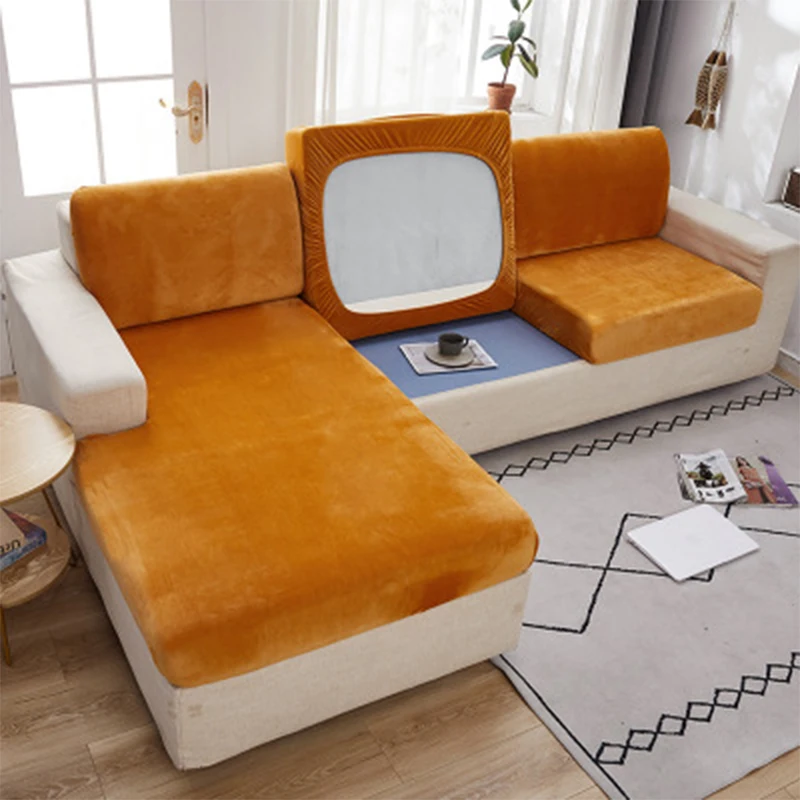 Solid Color Plush Seat Cushion Cover Funiture Elastic Protector Slipcover Washable Removable Non-slip Stretch Sofa Couch Covers
Solid Color Plush Seat Cushion Cover Funiture Elastic Protector Slipcover Washable Removable Non-slip Stretch Sofa Couch Covers