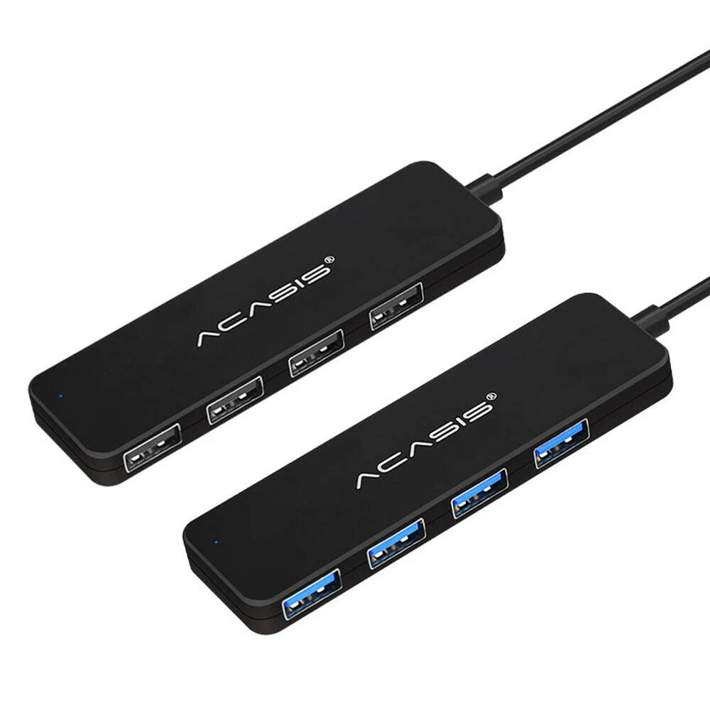 ACASIS USB Hub 4 Ports USB3.0/2.0 External Splitter with Micro USB Port Charging Adapter HUB for Laptop Computer Accessories
ACASIS USB Hub 4 Ports USB3.0/2.0 External Splitter with Micro USB Port Charging Adapter HUB for Laptop Computer Accessories