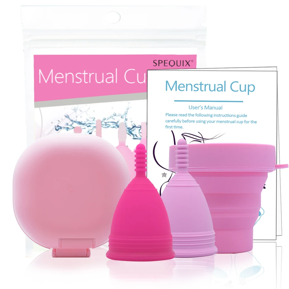 

Dropshipping 2pcs Copa Menstrual Silicone Feminine Period Cup Reusable Menstrual Cup with Travel Box Tampon and Pad Alternative