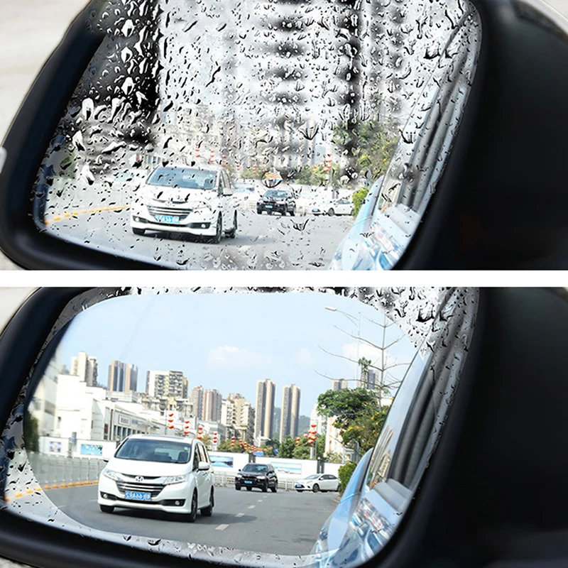 2Pcs Car Waterproof Antifogging Film Rear View Mirror Rearview Rainproof Film 9.5cmX9.5cm/13.5cmX9.5cm
2Pcs Car Waterproof Antifogging Film Rear View Mirror Rearview Rainproof Film 9.5cmX9.5cm/13.5cmX9.5cm