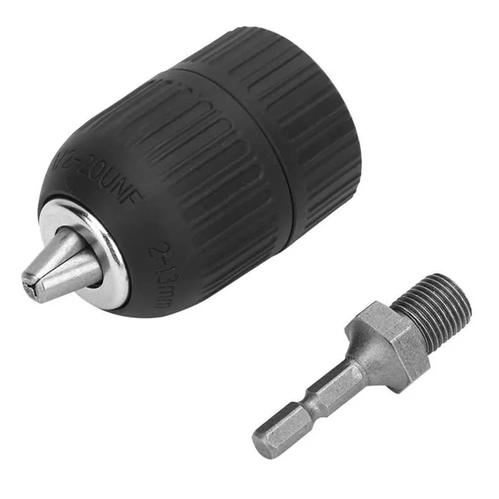 2-13mm Keyless Drill Chuck 1/2-20UNF Electric Impact Drill Driver 1/4" Hex Shank Quick Change Adapter Converter
2-13mm Keyless Drill Chuck 1/2-20UNF Electric Impact Drill Driver 1/4" Hex Shank Quick Change Adapter Converter