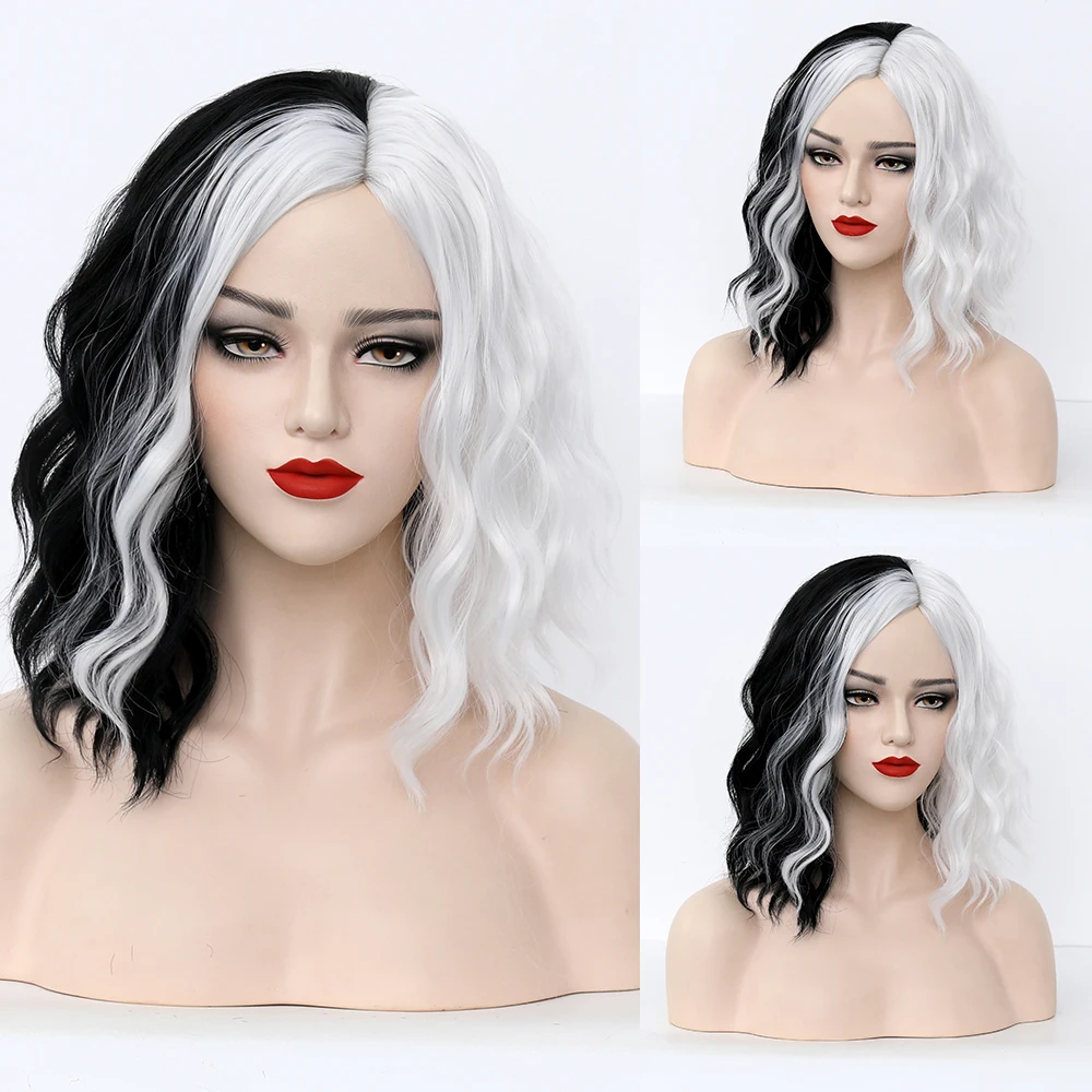 CRUELLA парик косплей парики женские парик женский Новинка, косплей парик CRUELLA De Vil, полубелые, получерные синтетические короткие волнистые парики с челкой для женщин, термостойкие натуральные волосы
CRUELLA парик косплей парики женские парик женский Новинка, косплей парик CRUELLA De Vil, полубелые, получерные синтетические короткие волнистые парики с челкой для женщин, термостойкие натуральные волосы