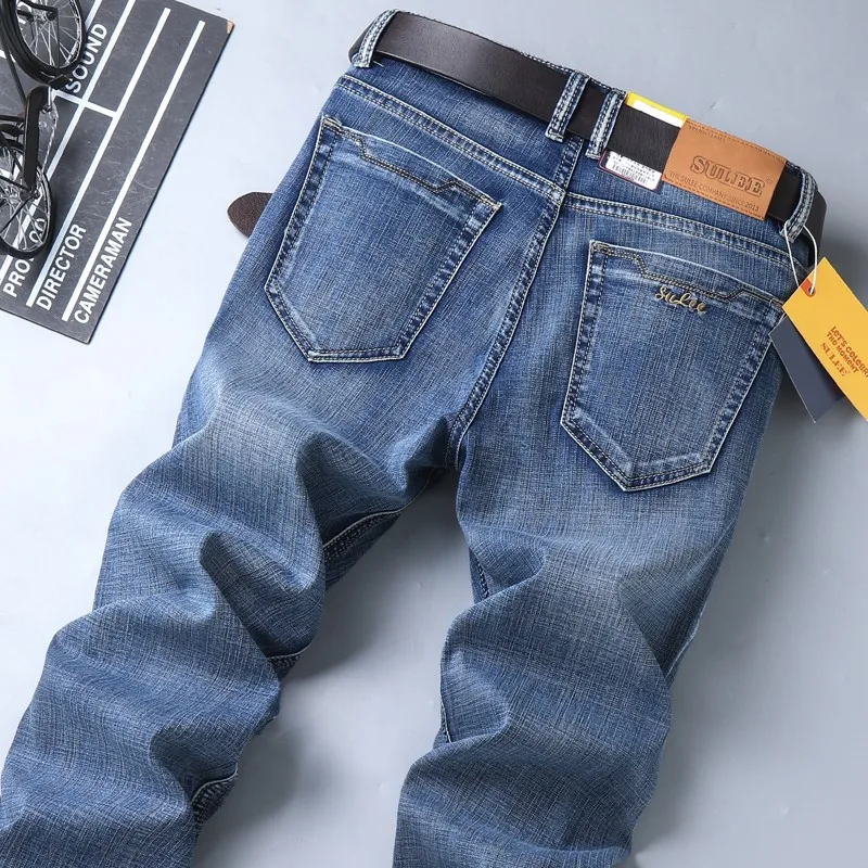 SULEE Jeans Men Autumn New Men's Blue Jeans Fashion Casual Stretch Denim Trousers Male Brand Pants Straight Solid Clothes
SULEE Jeans Men Autumn New Men's Blue Jeans Fashion Casual Stretch Denim Trousers Male Brand Pants Straight Solid Clothes