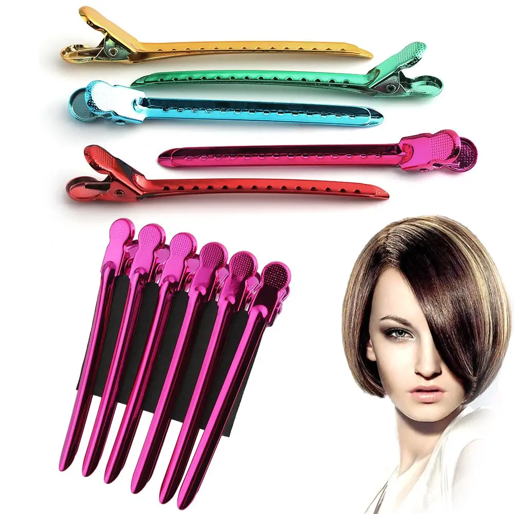 

6/12 Pcs Hot Sale Styling Tools Hairdressing Women Salon Clamps Metal Hairpins Hair Clips Duck Mouth