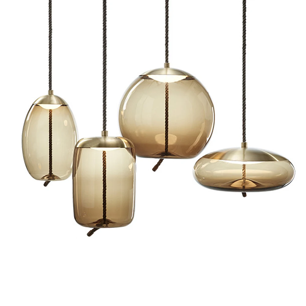 LED Hanging lamp glass pendant lighs hemp rope artificial Wrought Round Ball living room coffee kitchen Nordic lighting 
LED Hanging lamp glass pendant lighs hemp rope artificial Wrought Round Ball living room coffee kitchen Nordic lighting