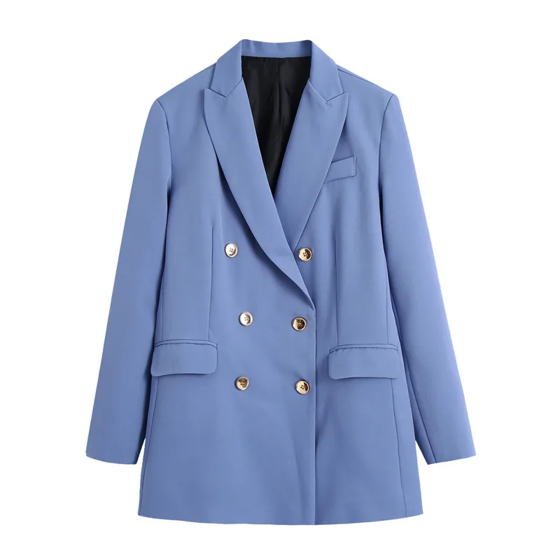Double-breasted Blue Temperament Small Suit 2021 Spring And Autumn Women's New Long-sleeved Jacket Qn*
Double-breasted Blue Temperament Small Suit 2021 Spring And Autumn Women's New Long-sleeved Jacket Qn*