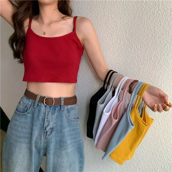Summer Ins Style Korean-Style Slim-Fit Slim-Looking Small Camisole Women's Sexy Vest Flavor Chic Short Style Can Be Worn outside
Summer Ins Style Korean-Style Slim-Fit Slim-Looking Small Camisole Women's Sexy Vest Flavor Chic Short Style Can Be Worn outside