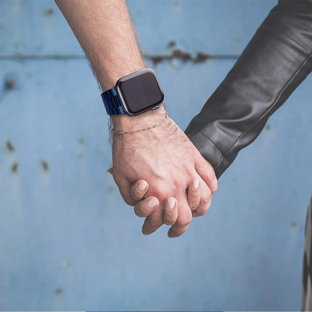for apple watch 6 SE band 44mm 40mm Stainless Steel strap for iwatch 5 4 3 bracelet 42mm 38mm bands Business Band correa blue
for apple watch 6 SE band 44mm 40mm Stainless Steel strap for iwatch 5 4 3 bracelet 42mm 38mm bands Business Band correa blue