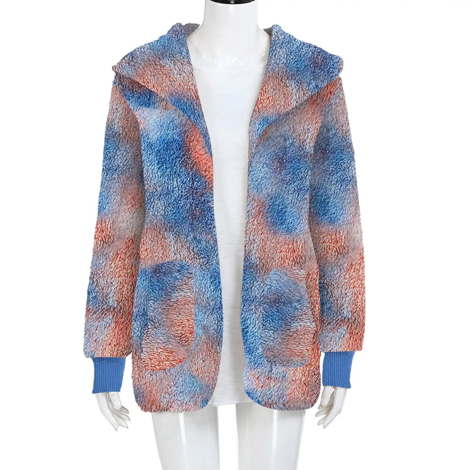 Women's Faux-Fur Shaggy Winter Coat Long Sleeve Open Front Outwear Hooded Jacket Winter fashion padded ladies plush jacket
Women's Faux-Fur Shaggy Winter Coat Long Sleeve Open Front Outwear Hooded Jacket Winter fashion padded ladies plush jacket