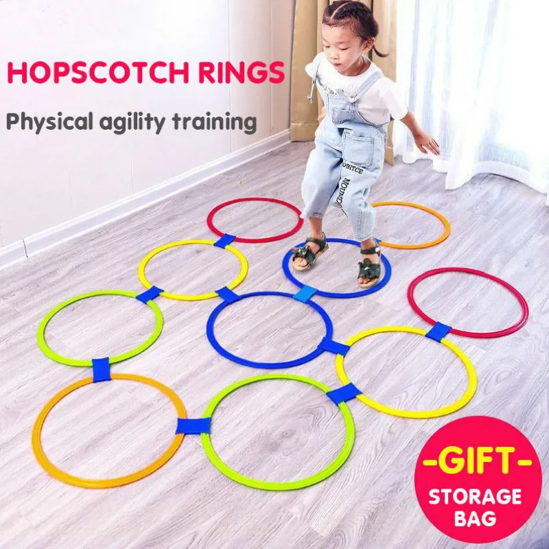 Hopscotch Jump Rings Set Kids Sensory Play Indoor Outdoor With 10 Hoops And 10 Connectors Training Sports Toy Children Games
Hopscotch Jump Rings Set Kids Sensory Play Indoor Outdoor With 10 Hoops And 10 Connectors Training Sports Toy Children Games