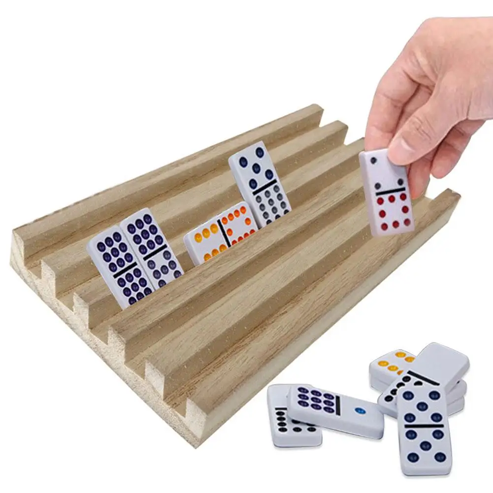 Domino Racks Premium Domino Wooden Trays Holders for Chicken Foot Mexican Train and Domino Games 4PCS/Set
Domino Racks Premium Domino Wooden Trays Holders for Chicken Foot Mexican Train and Domino Games 4PCS/Set
