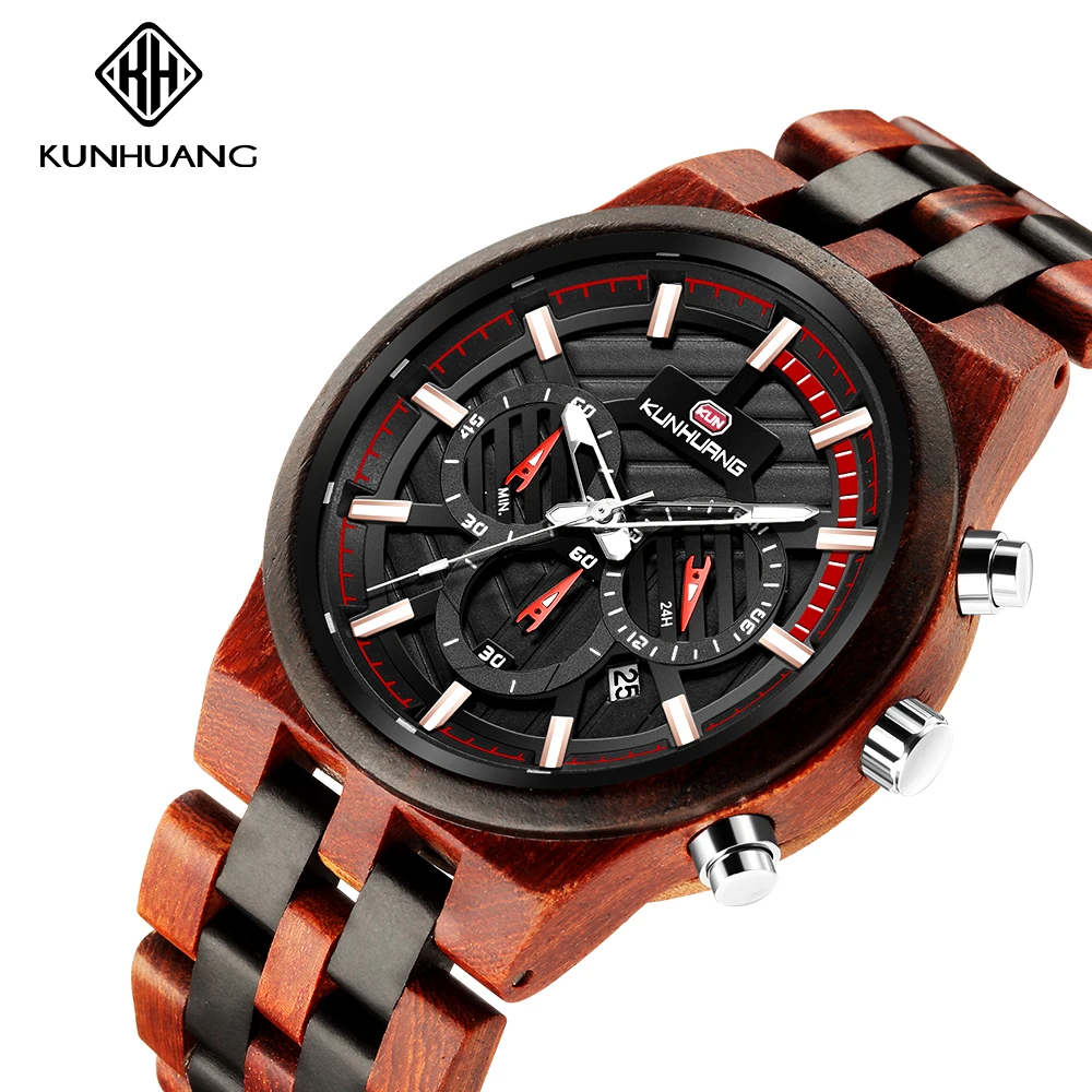 Handmade Wood Watches Men Luxury Brand Wooden Quartz Watch Chronograph Watch With Wooden Strap Men Gift relogio masculino
Handmade Wood Watches Men Luxury Brand Wooden Quartz Watch Chronograph Watch With Wooden Strap Men Gift relogio masculino