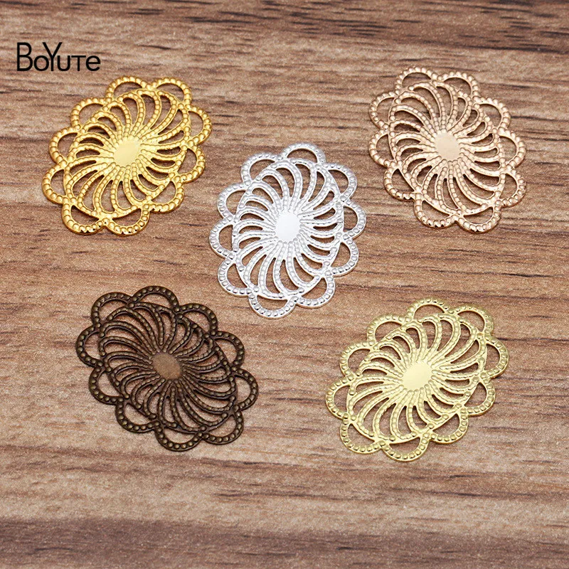 BoYuTe (100 Pieces/Lot) 20*26MM Metal Brass Flower Filigree Materials Diy Hand Made Jewelry Findings Components
BoYuTe (100 Pieces/Lot) 20*26MM Metal Brass Flower Filigree Materials Diy Hand Made Jewelry Findings Components