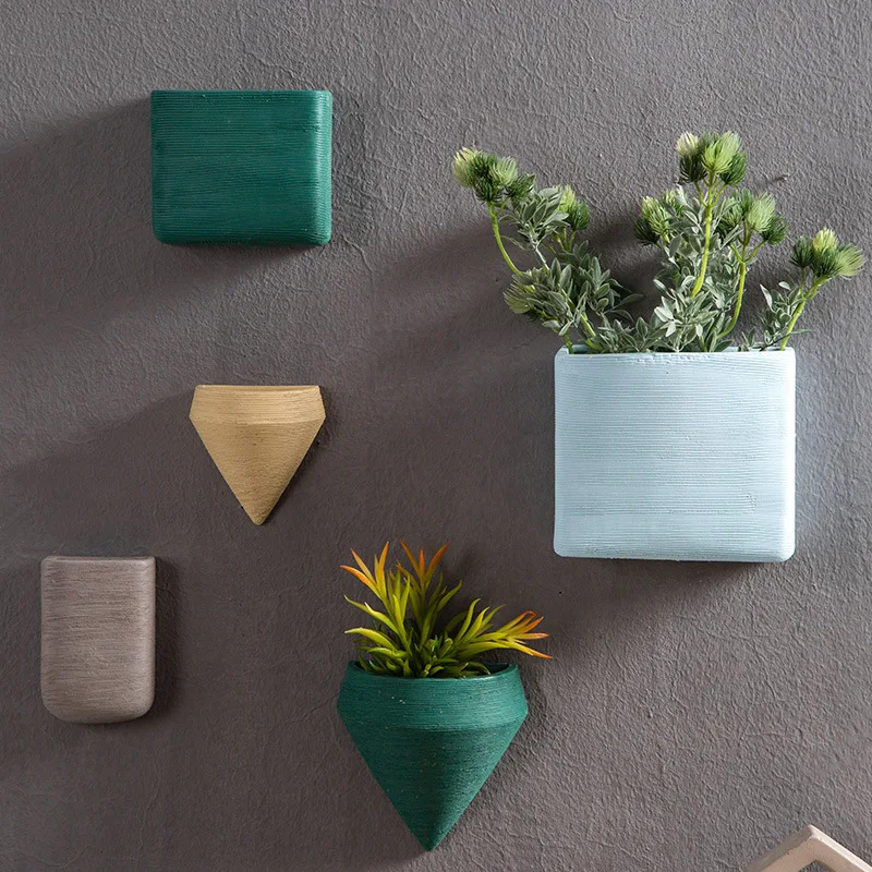 Creative Nostalgic Geometric Ceramic Flower Pot Simple Wrought Iron Desktop Wall Hanging Potted Gardening Wall Decoration ZM907
Creative Nostalgic Geometric Ceramic Flower Pot Simple Wrought Iron Desktop Wall Hanging Potted Gardening Wall Decoration ZM907