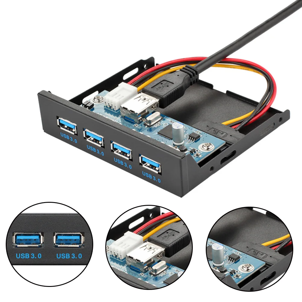 USB карта расширения на переднюю панель ПК 3 5 дюйма 0|USB-хабы| |