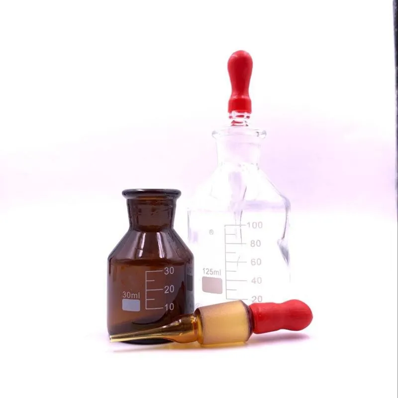 High quality plastic drop bottle glass white brown 30ml-125ml laboratory red rubber head dripping flask 
High quality plastic drop bottle glass white brown 30ml-125ml laboratory red rubber head dripping flask