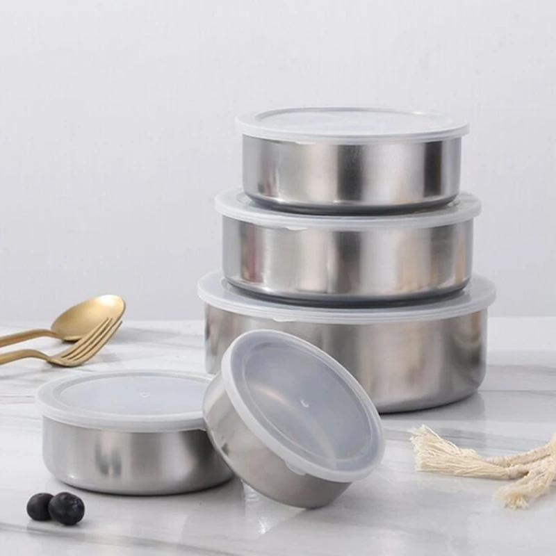 5Pcs Stainless Steel Lunch Bento Box with Lid Reusable Preservation Crisper Bowl Food Container Storage Boxes Kitchen Tool
5Pcs Stainless Steel Lunch Bento Box with Lid Reusable Preservation Crisper Bowl Food Container Storage Boxes Kitchen Tool