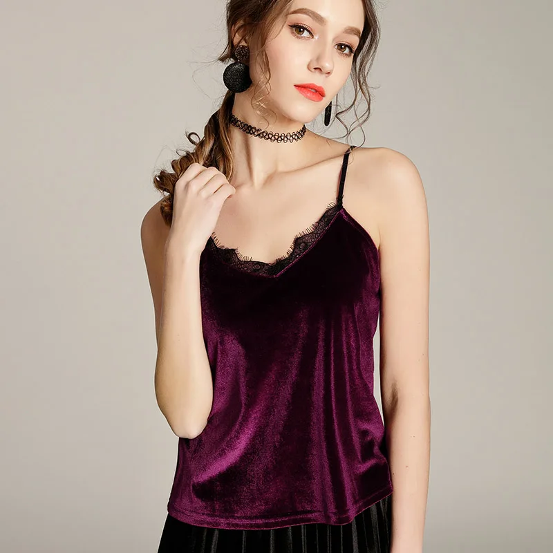 Korean Fashion Velvet Crop Top Women Black Office Lady Cami Sports Bras Spaghetti Strap Tank Top Solid Halter Top Women Tank Top
Korean Fashion Velvet Crop Top Women Black Office Lady Cami Sports Bras Spaghetti Strap Tank Top Solid Halter Top Women Tank Top