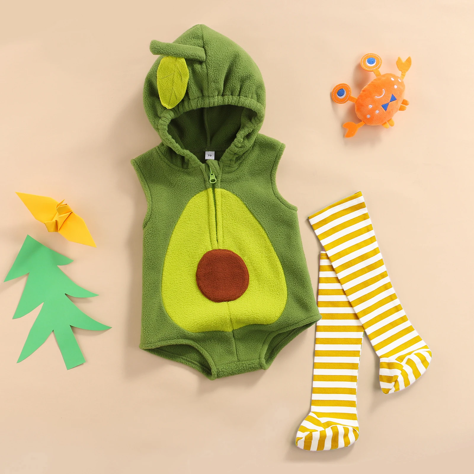 Baby Boys Girls Two-piece Clothes Cute Avocado-shaped Rompers Toddler Infant Jumpsuits+Stockings Newborn Clothing Sets 0-24M
Baby Boys Girls Two-piece Clothes Cute Avocado-shaped Rompers Toddler Infant Jumpsuits+Stockings Newborn Clothing Sets 0-24M