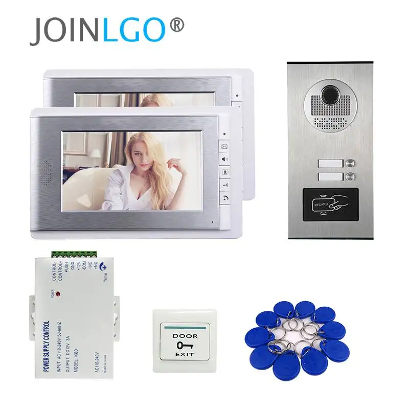 FREE SHIPP 7" LCD Video Door Phone Intercom System RFID Access Outdoor Camera for 2 Family Apartment Free Shipping
FREE SHIPP 7" LCD Video Door Phone Intercom System RFID Access Outdoor Camera for 2 Family Apartment Free Shipping