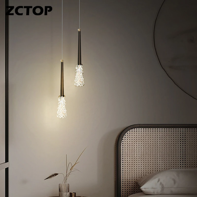 Modern Led Copper Pendant Light Crystal Hanging Lamp Drop Light Restaurant Bar Pendant Lamp Staircase Lamp Bedroom Bedside Light 
Modern Led Copper Pendant Light Crystal Hanging Lamp Drop Light Restaurant Bar Pendant Lamp Staircase Lamp Bedroom Bedside Light
