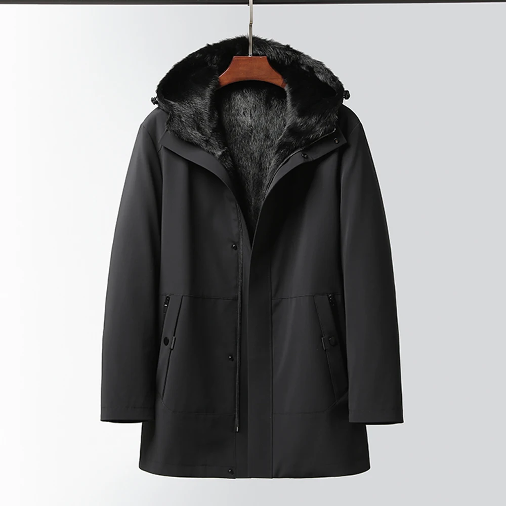 2021 Black Full Pelt Mink Fur Lined Parkas Hooded Warm Winter Men Business Formal Clothing Natural Mink Fur Jackets
2021 Black Full Pelt Mink Fur Lined Parkas Hooded Warm Winter Men Business Formal Clothing Natural Mink Fur Jackets