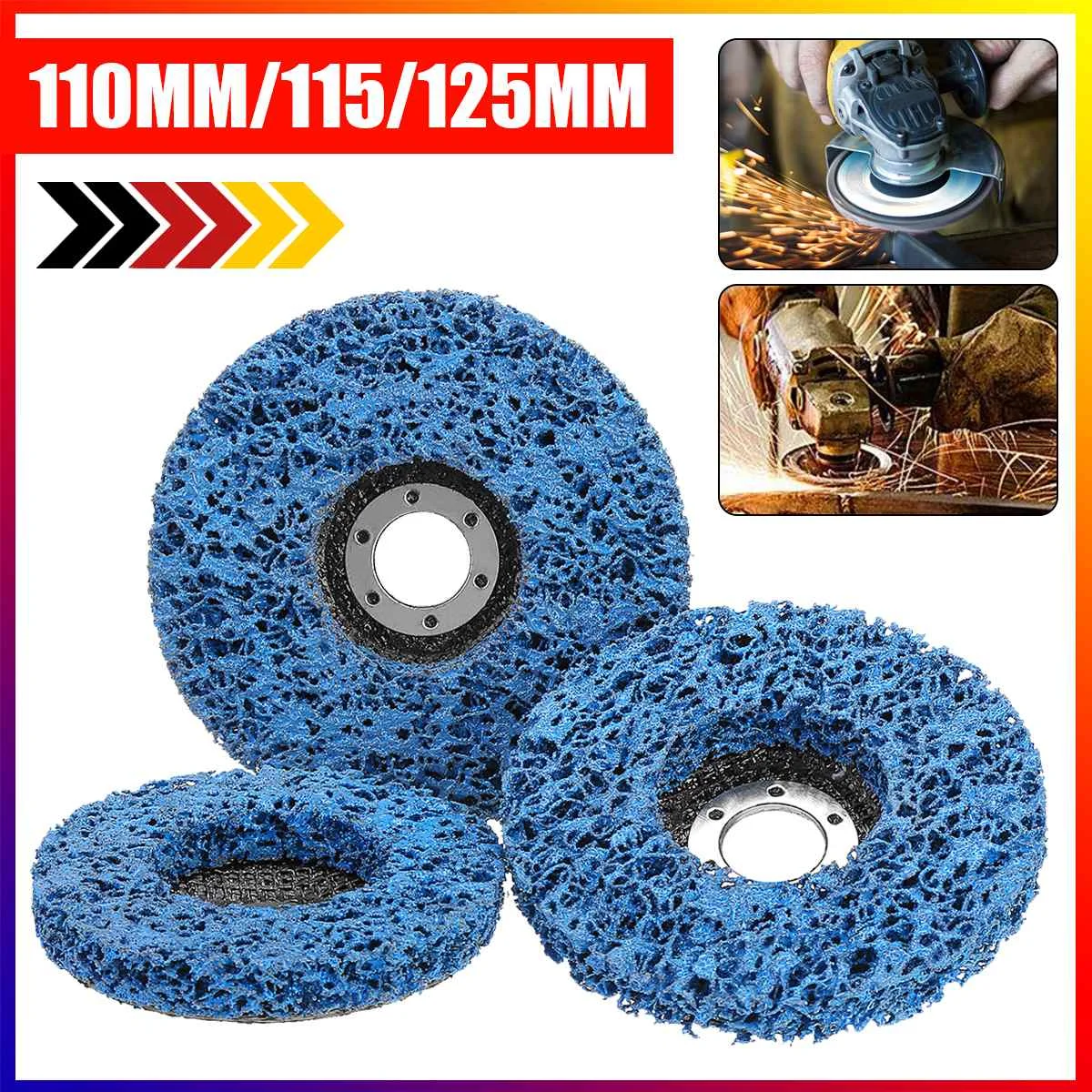 3pc 100/115/125mm Flap Poly Strip Grinding Wheel Discs Paint Rust Remover Abrasive Clean For Angle Grinder
3pc 100/115/125mm Flap Poly Strip Grinding Wheel Discs Paint Rust Remover Abrasive Clean For Angle Grinder