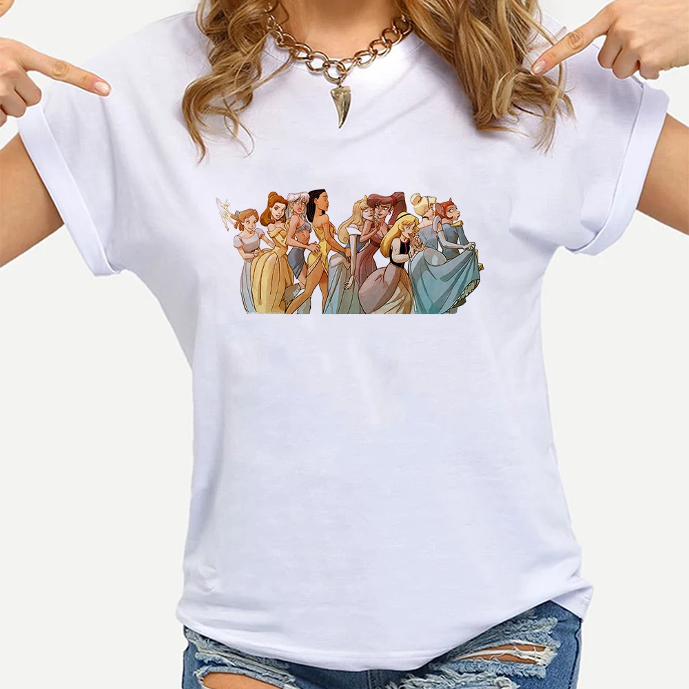 Summer Tshirt Women Aurora Cinderella Belle Princess Party Print Harajuku Aesthetic T Shirt Plus Size Female T-shirt
Summer Tshirt Women Aurora Cinderella Belle Princess Party Print Harajuku Aesthetic T Shirt Plus Size Female T-shirt