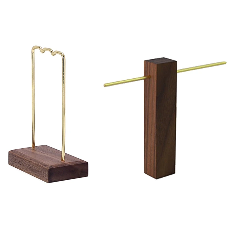 2Pcs Walnut Wood Metal Earrings Pendant Jewelry Stand Display Stand Earring Storage Display Stand
2Pcs Walnut Wood Metal Earrings Pendant Jewelry Stand Display Stand Earring Storage Display Stand