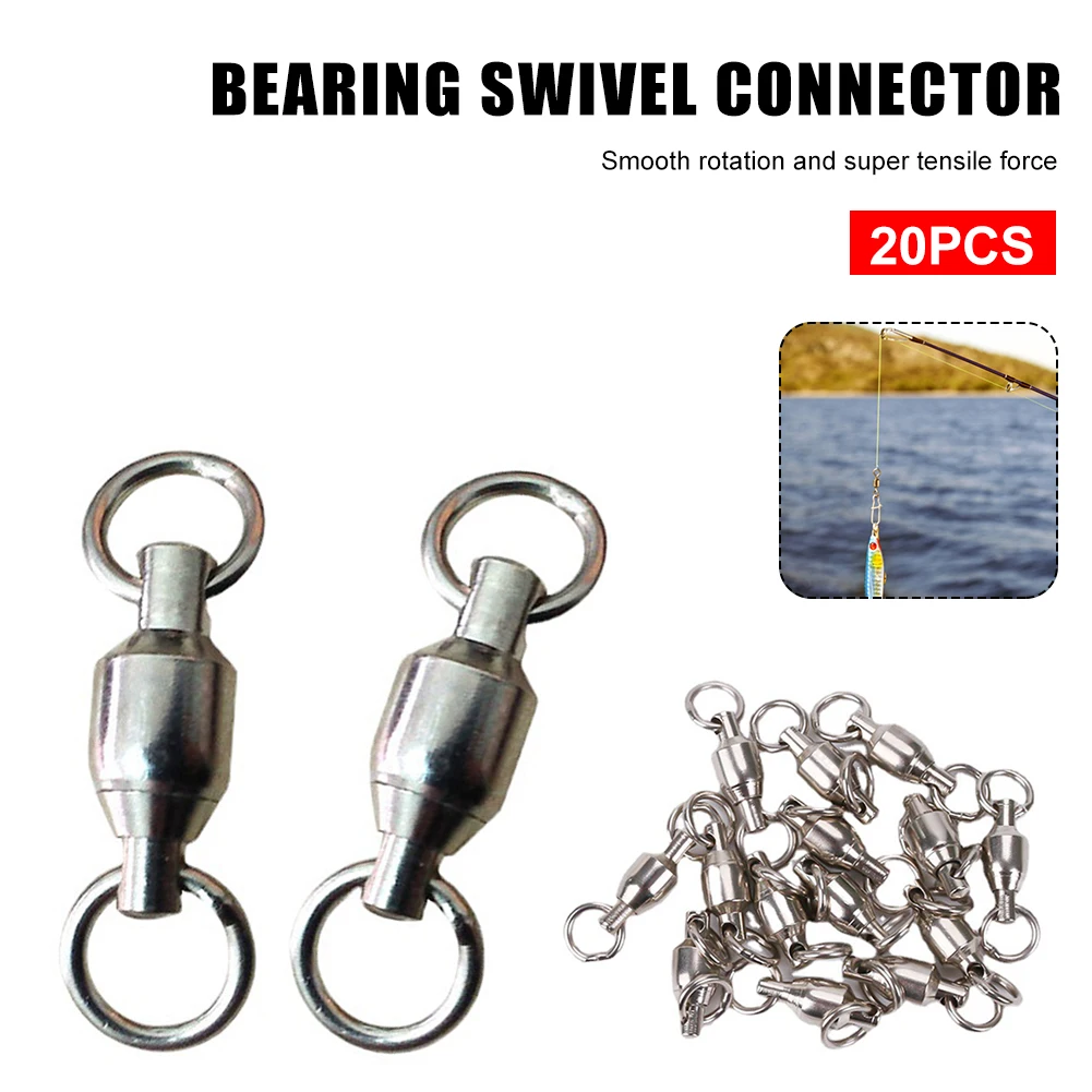 20pcs Heavy Duty Ball Bearing Connector Stainless Steel Fishing Rolling Swivel Solid Ring Connector Fishing Accessories
20pcs Heavy Duty Ball Bearing Connector Stainless Steel Fishing Rolling Swivel Solid Ring Connector Fishing Accessories