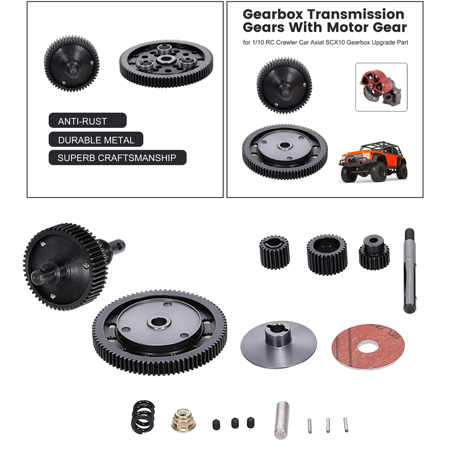 Детали коробки передач с металлическим приводом для Axial SCX10 1/10 Scale аксессуары для радиоуправляемых гусеничных автомобилей
Детали коробки передач с металлическим приводом для Axial SCX10 1/10 Scale аксессуары для радиоуправляемых гусеничных автомобилей