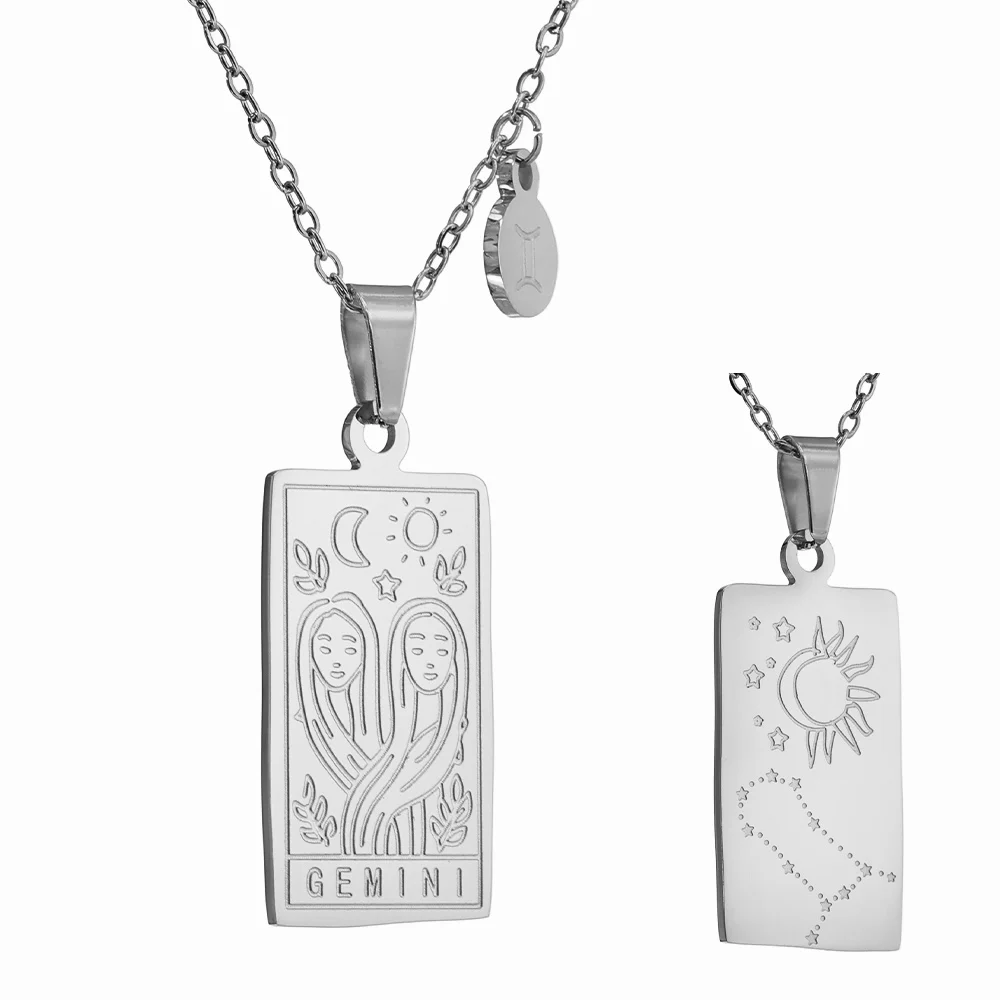 Charm Pendant Necklace12 Constellation Necklaces Stainless Steel Square Vintage Zodiac Chains For Women Gold Silver Color 2021
Charm Pendant Necklace12 Constellation Necklaces Stainless Steel Square Vintage Zodiac Chains For Women Gold Silver Color 2021