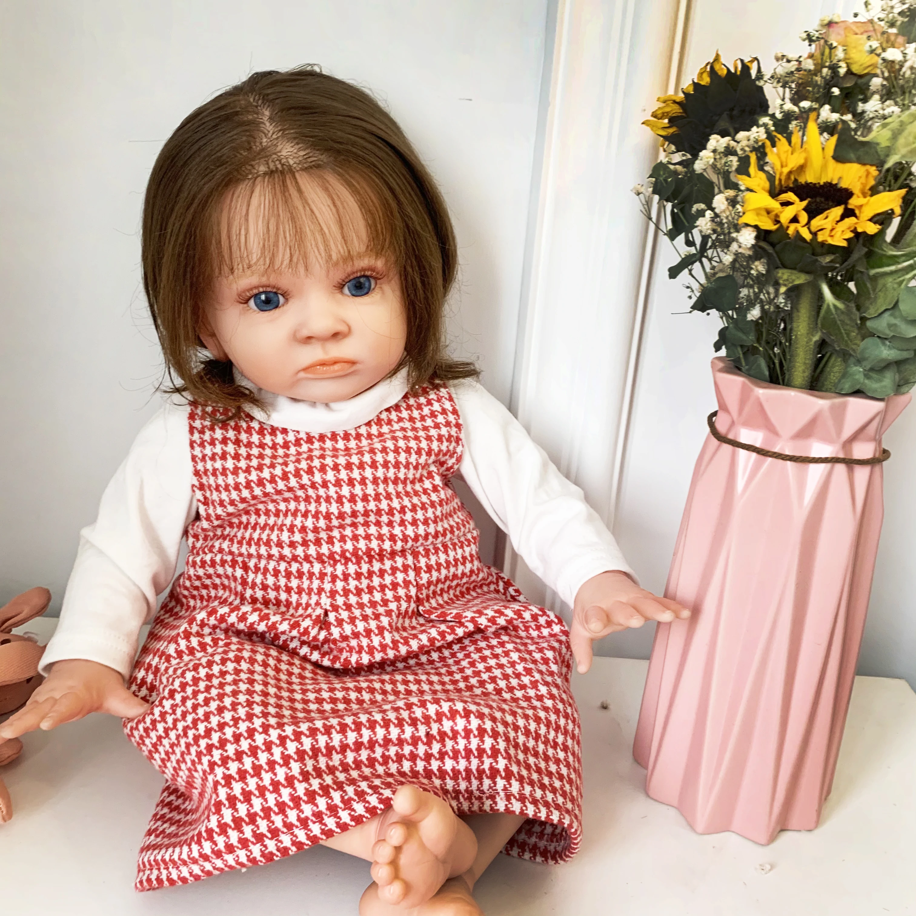 60cm 24 Inches Tutti Reborn Baby Dolls Vinyl Hand Paint Toddler Root Hair Christmas Presents For Girls 
60cm 24 Inches Tutti Reborn Baby Dolls Vinyl Hand Paint Toddler Root Hair Christmas Presents For Girls
