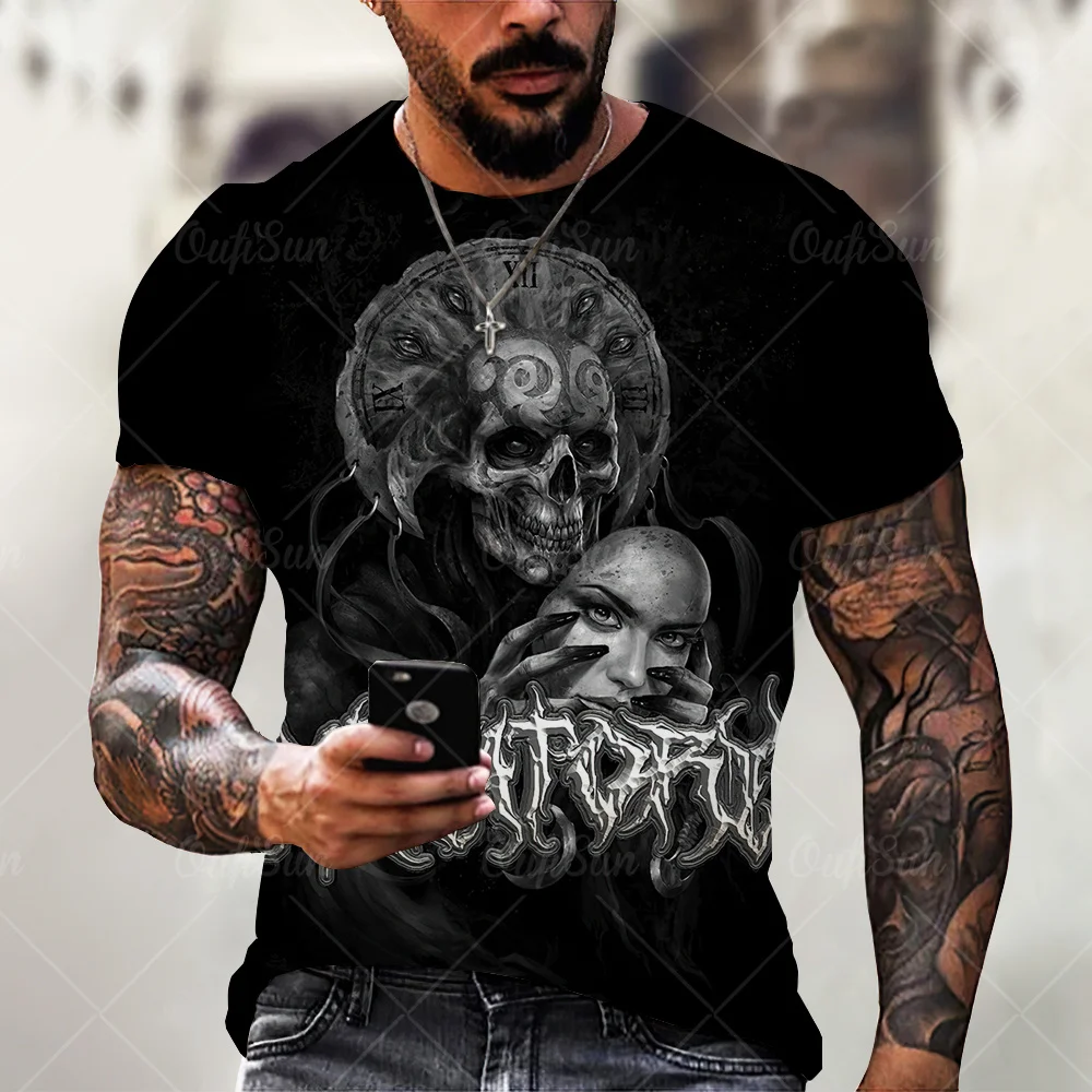 Men's Quick-Drying T Shirt Polyester Summer Casual Short-Sleeved Round Neck T-Shirt 3D Skull Print Youth Sexy Clothes Asian Size
Men's Quick-Drying T Shirt Polyester Summer Casual Short-Sleeved Round Neck T-Shirt 3D Skull Print Youth Sexy Clothes Asian Size