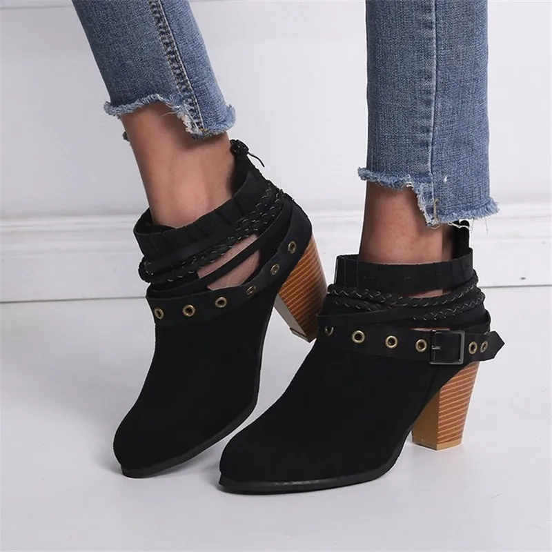 Women Boot Fashion Casual Ladies Shoes Buckle Fashions Boots Suede Leather Buckle Boots High Heeled Zipper Snow Shoes For Femme
Women Boot Fashion Casual Ladies Shoes Buckle Fashions Boots Suede Leather Buckle Boots High Heeled Zipper Snow Shoes For Femme