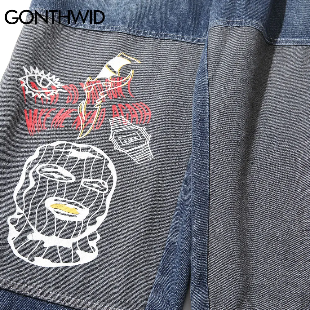 GONTHWID Denim Jeans Graffiti Print Color Block Patchwork Harem Pants Mens Hip Hop Casual Loose Baggy Streetwear Jean Trousers
GONTHWID Denim Jeans Graffiti Print Color Block Patchwork Harem Pants Mens Hip Hop Casual Loose Baggy Streetwear Jean Trousers