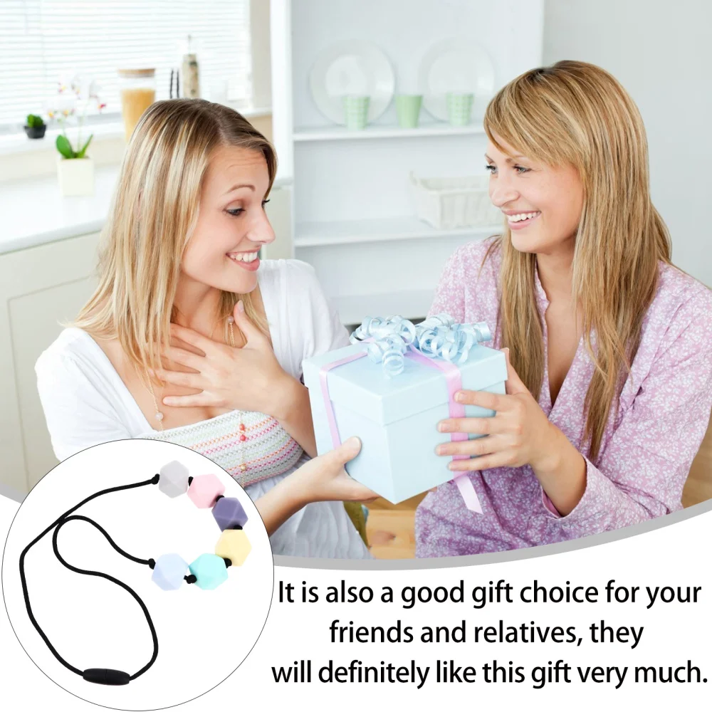 Baby Teething Necklace Safety Silicone Beads Nursing Necklace Chewable Teether
Baby Teething Necklace Safety Silicone Beads Nursing Necklace Chewable Teether