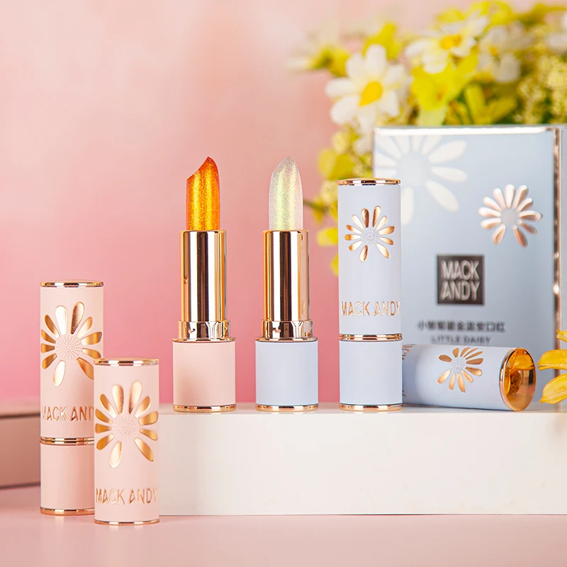 Lovely Flower Gilding Temperature Change Color Lipstick Moisturizing Nourishing Long Lasting Fade Lip Line Magic Color Lip Balm
Lovely Flower Gilding Temperature Change Color Lipstick Moisturizing Nourishing Long Lasting Fade Lip Line Magic Color Lip Balm