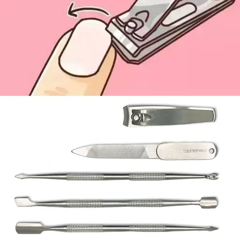 5pcs Stainless Steel Manicure Pedicure Nail File Clipper Cutter Travel Grooming 875C
5pcs Stainless Steel Manicure Pedicure Nail File Clipper Cutter Travel Grooming 875C