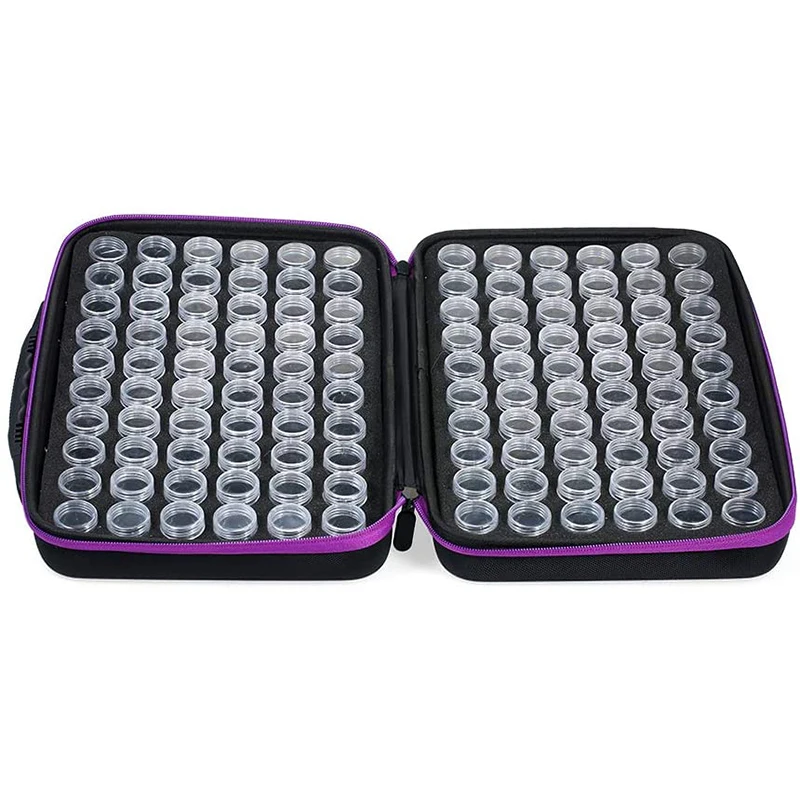 Diamond Storage Box with 120 Plastic Containers for Painting Accessory Tool Nail Art Storage Bag with Zipper
Diamond Storage Box with 120 Plastic Containers for Painting Accessory Tool Nail Art Storage Bag with Zipper