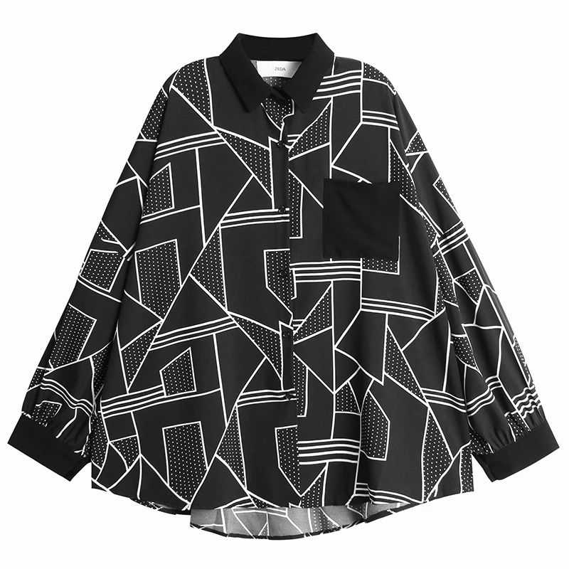 IEQJ Loose Long Sleeve Lapel Collar Single Breasted Print Shirt For Women Casual Style New Fashion Tide 2021 Spring XA010
IEQJ Loose Long Sleeve Lapel Collar Single Breasted Print Shirt For Women Casual Style New Fashion Tide 2021 Spring XA010