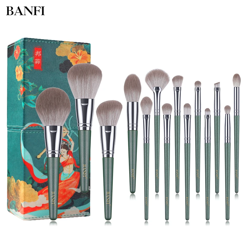 BANFI Makeup Brushes Set Cosmetic Powder Concealer High Gloss Eye Shadow Foundation Blush Blending Beauty Make Up Brush Tools
BANFI Makeup Brushes Set Cosmetic Powder Concealer High Gloss Eye Shadow Foundation Blush Blending Beauty Make Up Brush Tools