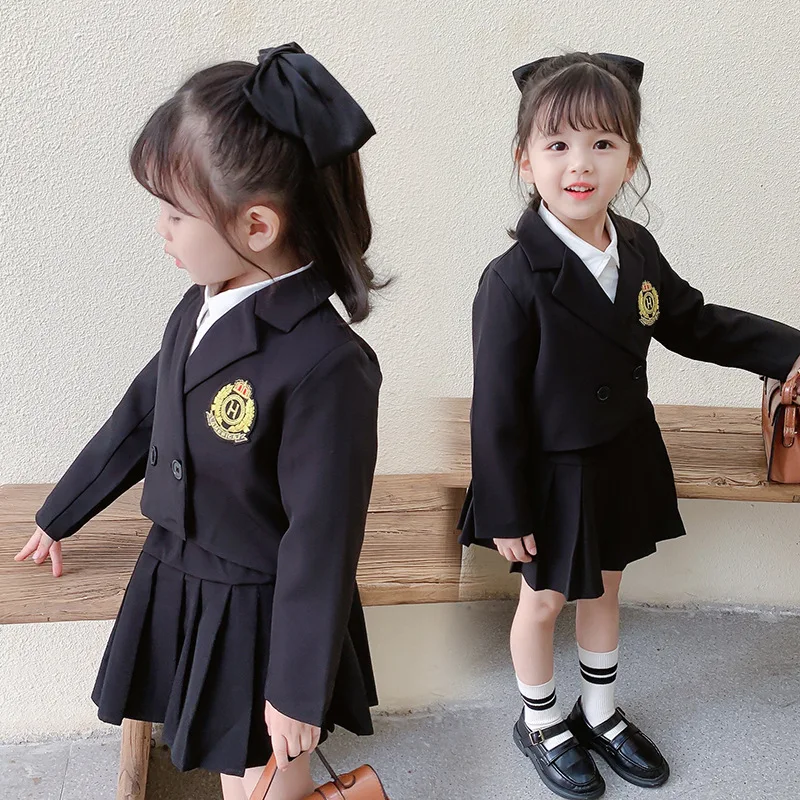 Casual Kids Dress Spring Summer Baby Girls Suits Coat Skirt Tops Children Clothes Special Occasion Buttons High Quality
Casual Kids Dress Spring Summer Baby Girls Suits Coat Skirt Tops Children Clothes Special Occasion Buttons High Quality