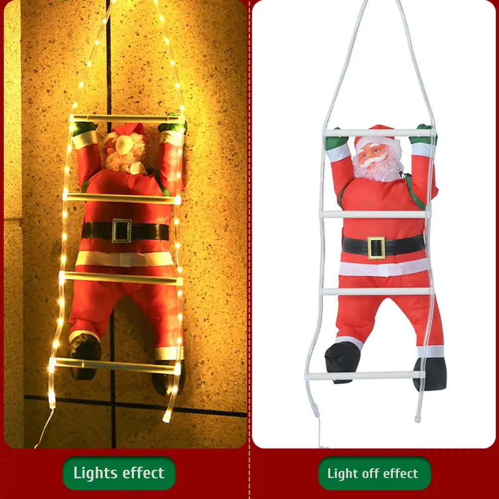 24 Inch Waterproof LED Glow Ladder Santa Doll Christmas Tree Ornaments Santa Climbing Ladder for Indoor or Outdoor
24 Inch Waterproof LED Glow Ladder Santa Doll Christmas Tree Ornaments Santa Climbing Ladder for Indoor or Outdoor