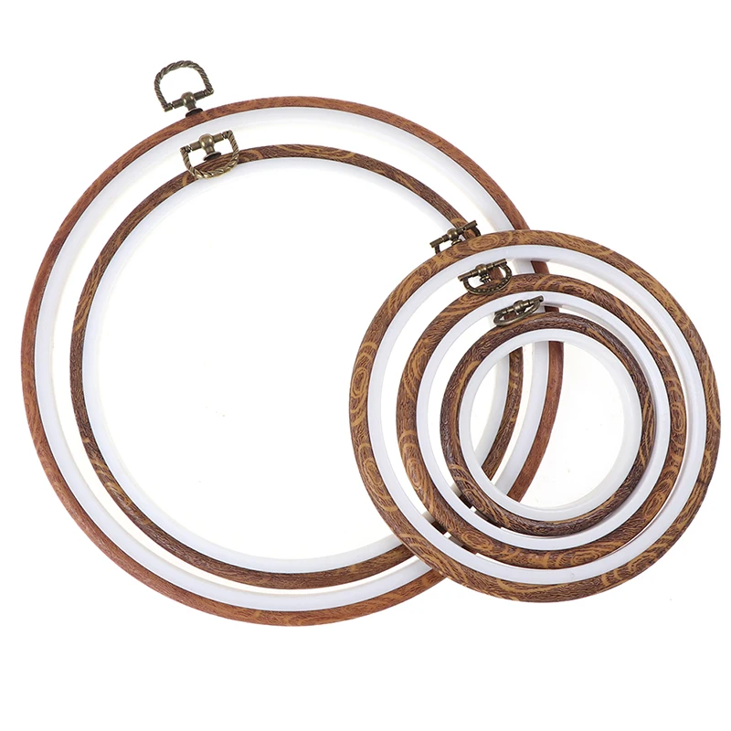 Sewing Tool Round Wooden Color Embroidery Hoops Frame Set Plastic Embroidery Hoop Rings For DIY Cross Stitch Needle Craft Tool
Sewing Tool Round Wooden Color Embroidery Hoops Frame Set Plastic Embroidery Hoop Rings For DIY Cross Stitch Needle Craft Tool