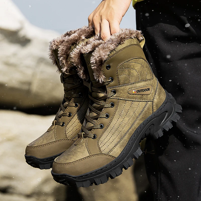 Winter Men Hiking Boots With Fur Super Warm Snow Ankle Boots Waterproof Work Hiking Shoes Sneakers Short Boots Plus Size 40-48
Winter Men Hiking Boots With Fur Super Warm Snow Ankle Boots Waterproof Work Hiking Shoes Sneakers Short Boots Plus Size 40-48