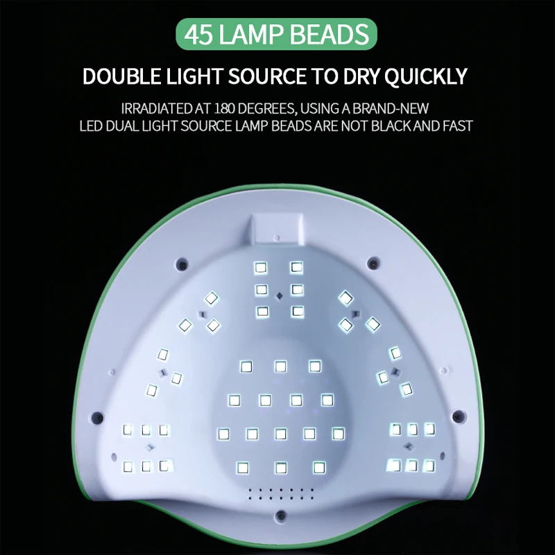 Nail Lamp Gel Nail Polish Set with Uv Lamp 45 LED Manicure Tools for Nail Dry Lamp Curing With Motion Sensing LCD NAil Dryers
Nail Lamp Gel Nail Polish Set with Uv Lamp 45 LED Manicure Tools for Nail Dry Lamp Curing With Motion Sensing LCD NAil Dryers