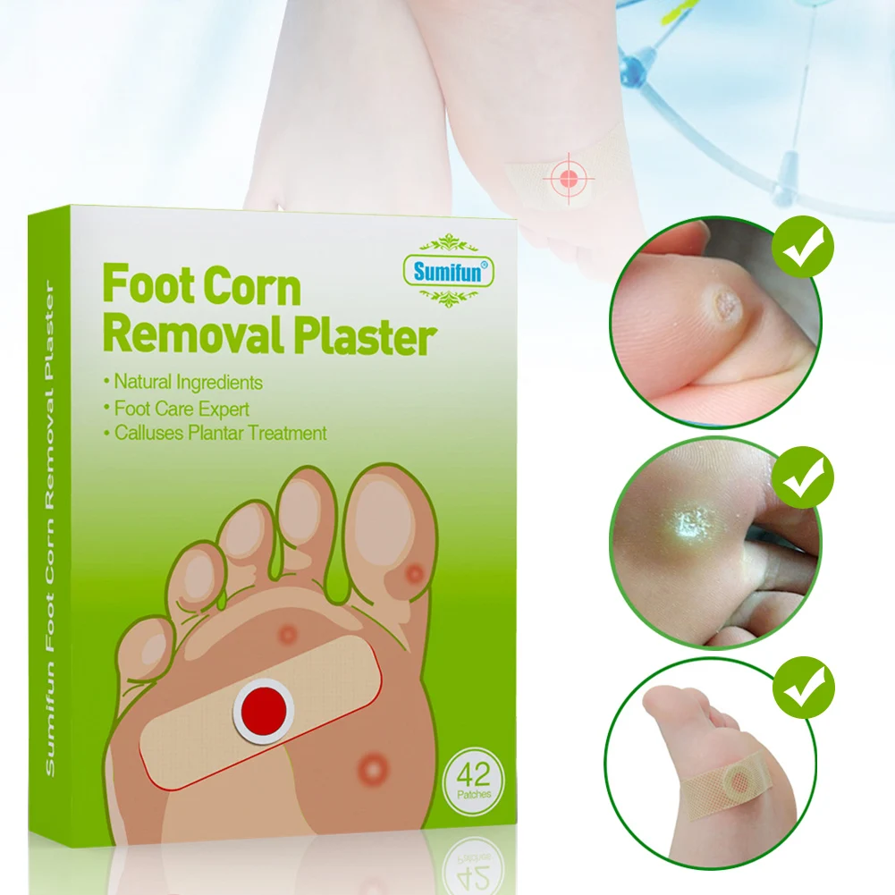 42pcs Remover Cure Foot Corn Patch Calluses Warts Thorn Pain Relief Plaster foot massage Callus Remover Cushion Pad FastDelivery
42pcs Remover Cure Foot Corn Patch Calluses Warts Thorn Pain Relief Plaster foot massage Callus Remover Cushion Pad FastDelivery